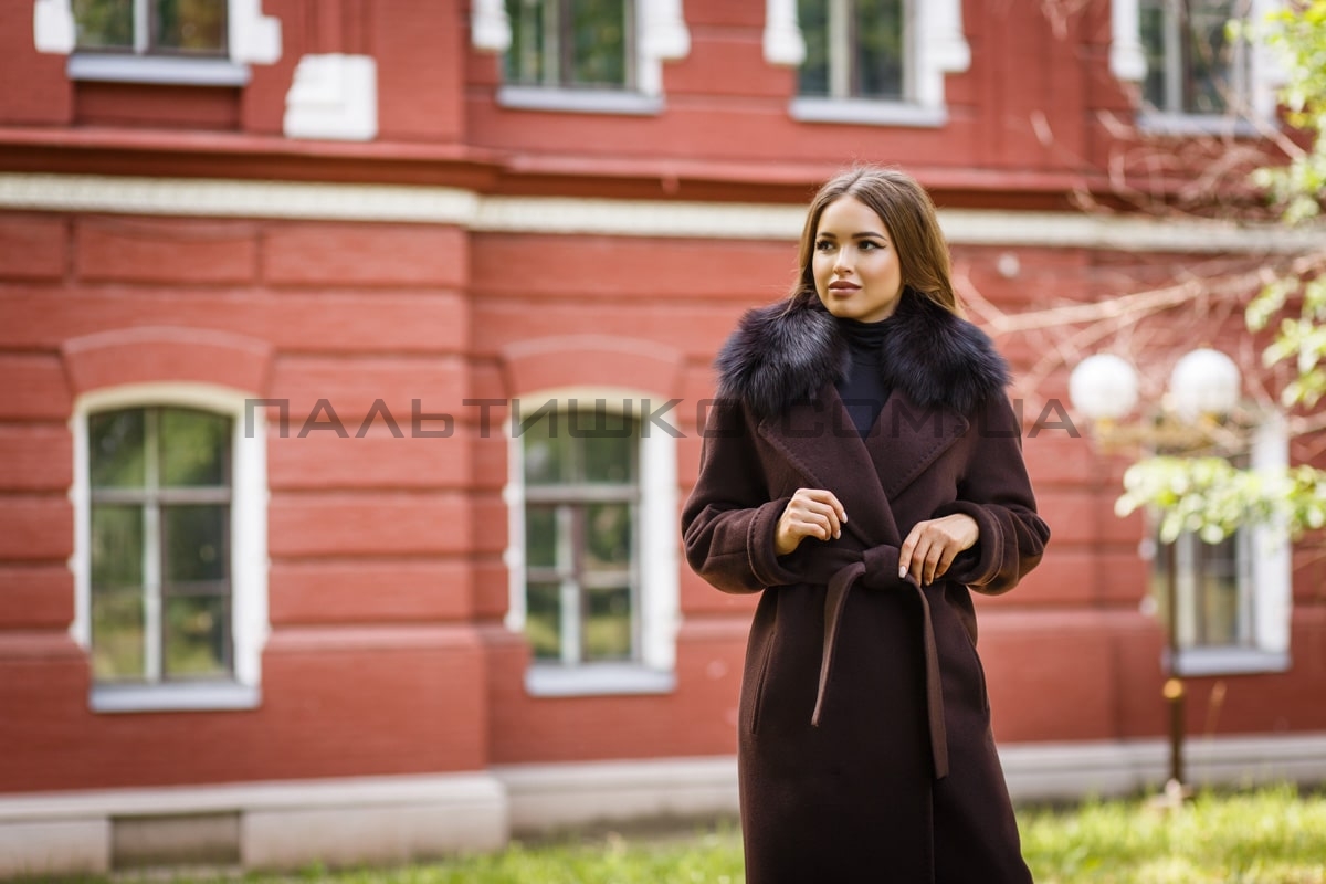  Длинное пальто из шерсти альпаки