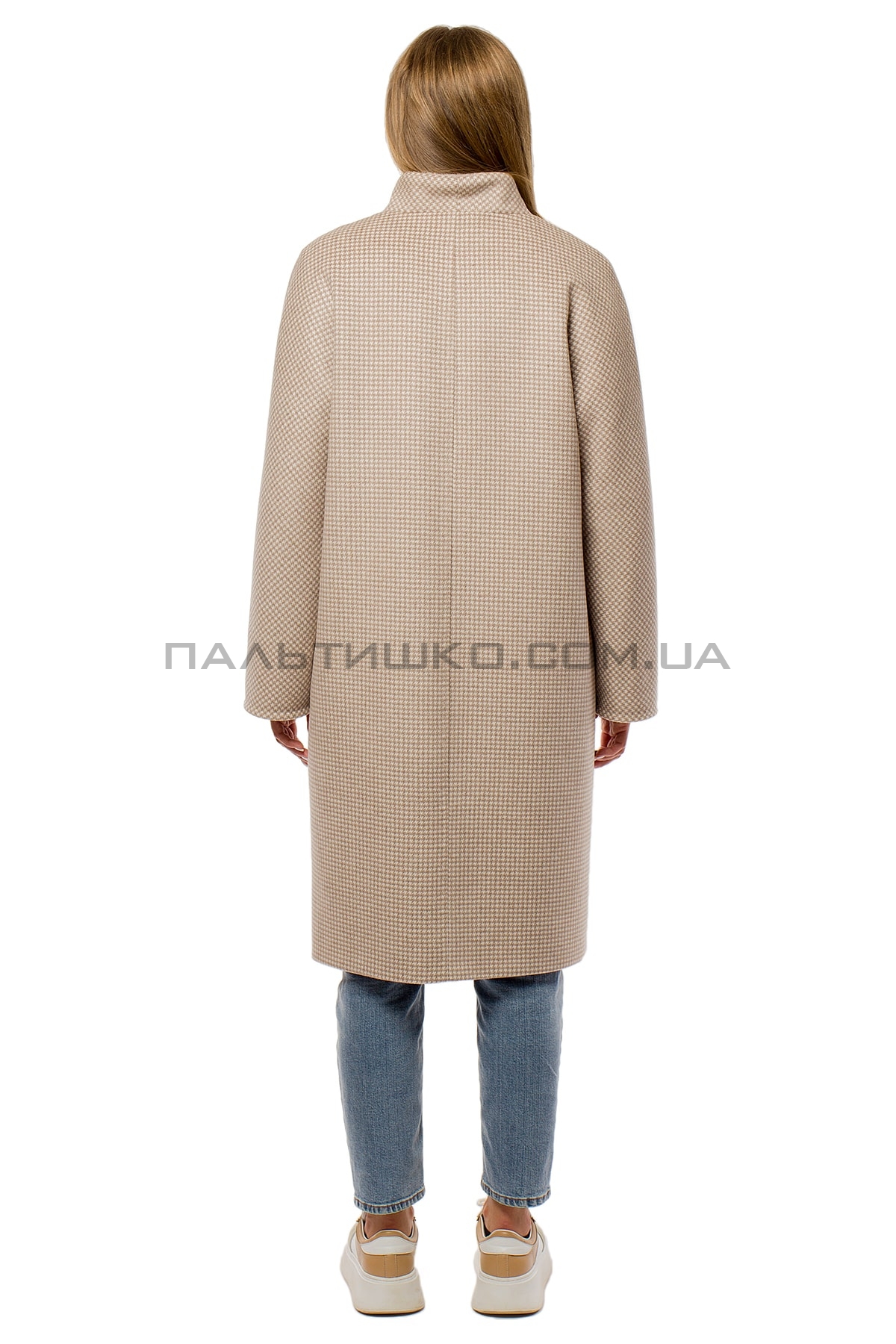  Женское пальто беж с поясом