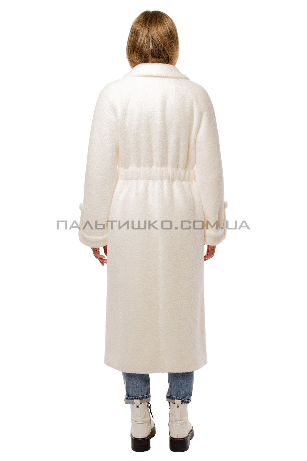  Жіноче пальто кремове