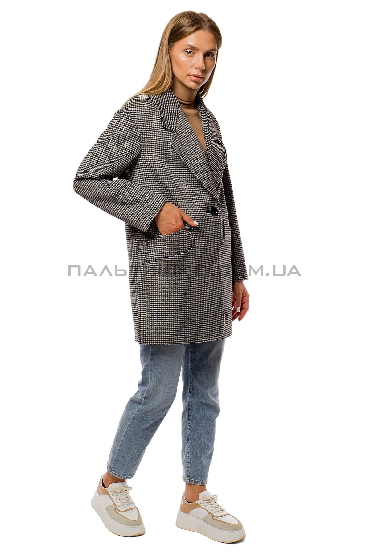  Жіночий піджак гусяча лапка