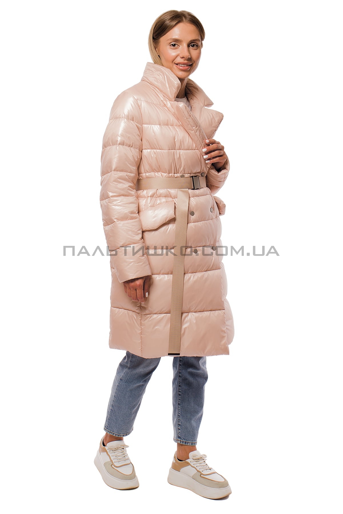  Пуховик жіночий рожевий утеплювач Tinsul-M