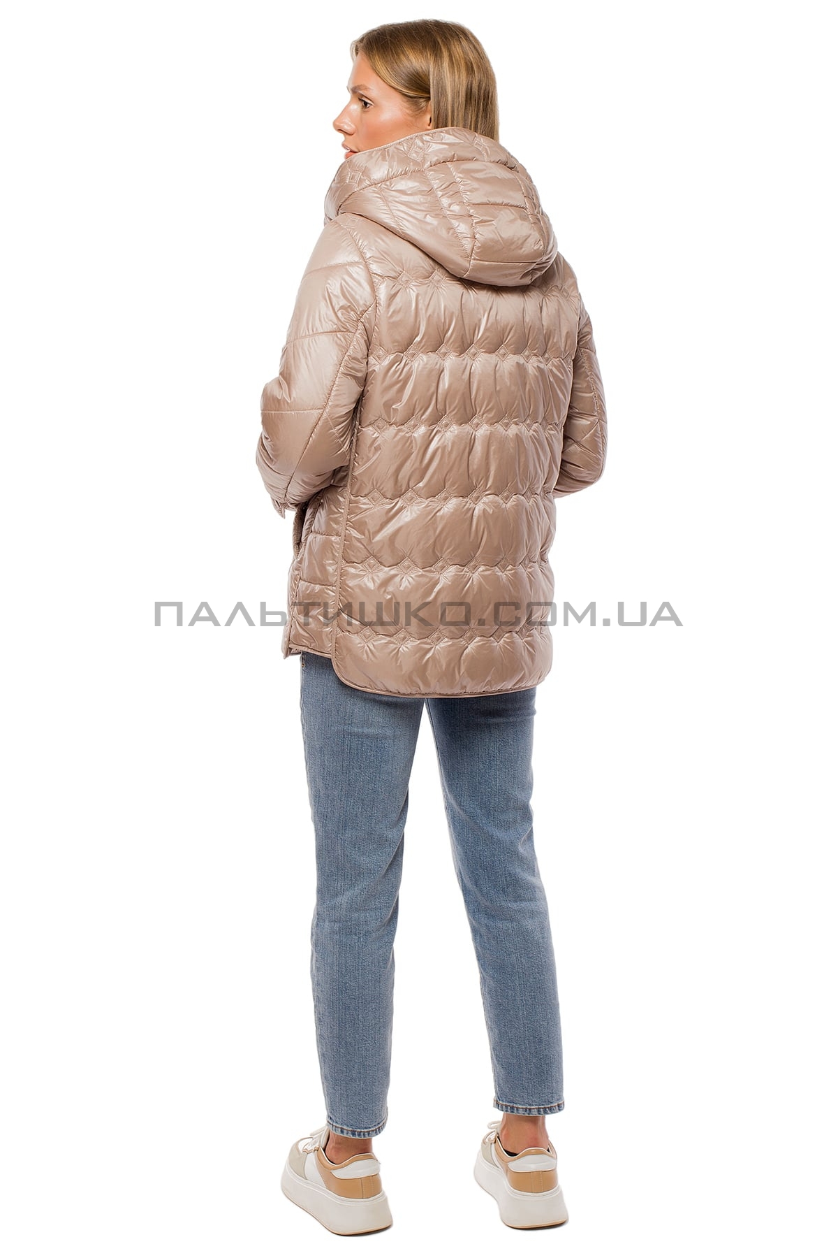  Жіноча сіра куртка з капюшоном