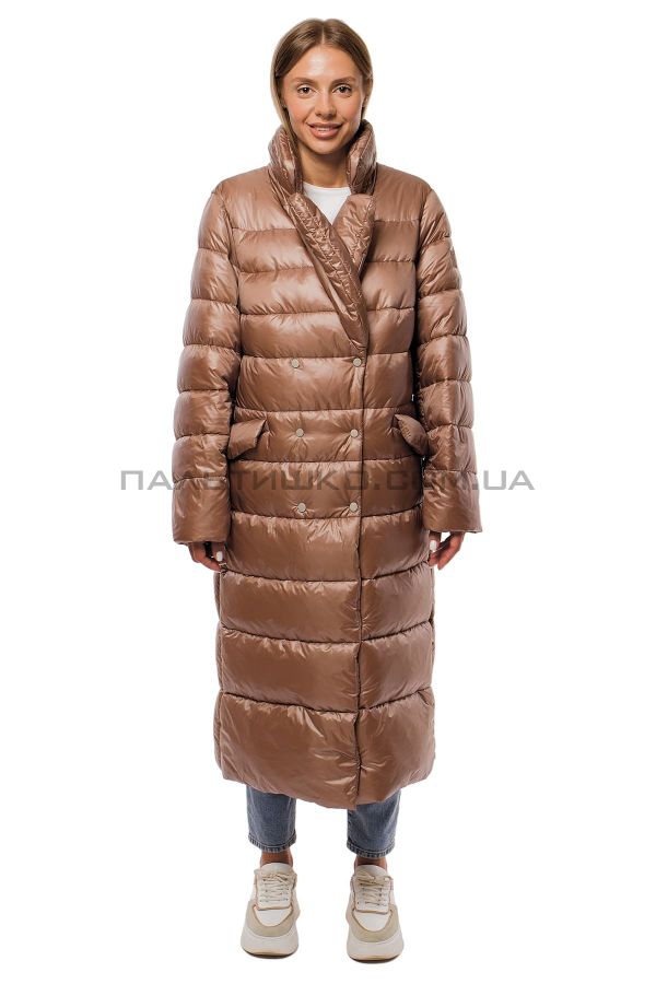 Stella Polare Пуховик жіночий коричневий утеплювач Tinsul-M