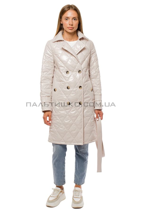 Stella Polare Жіноча куртка перламутрова біла з поясом