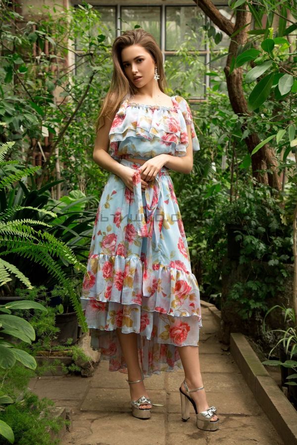 Stella Polare Спідниця і топ з трояндами