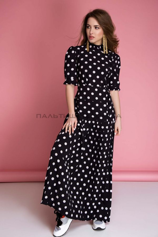Stella Polare Сукня чорна в білий горох