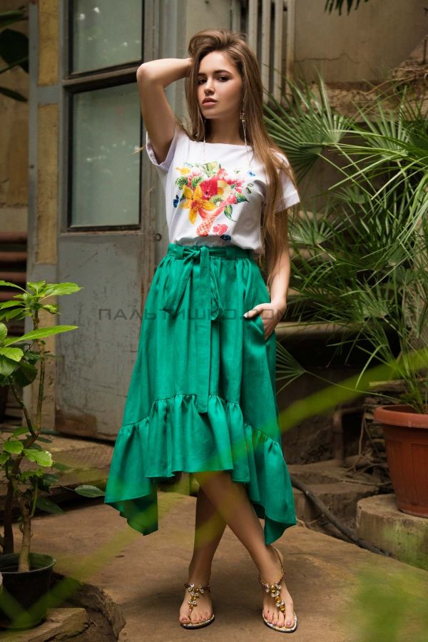 Stella Polare Зелена спідниця з білим топом