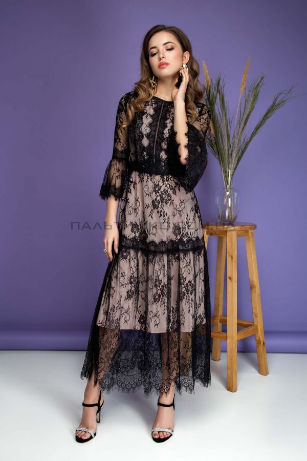 Stella Polare Сукня гіпюрова чорна